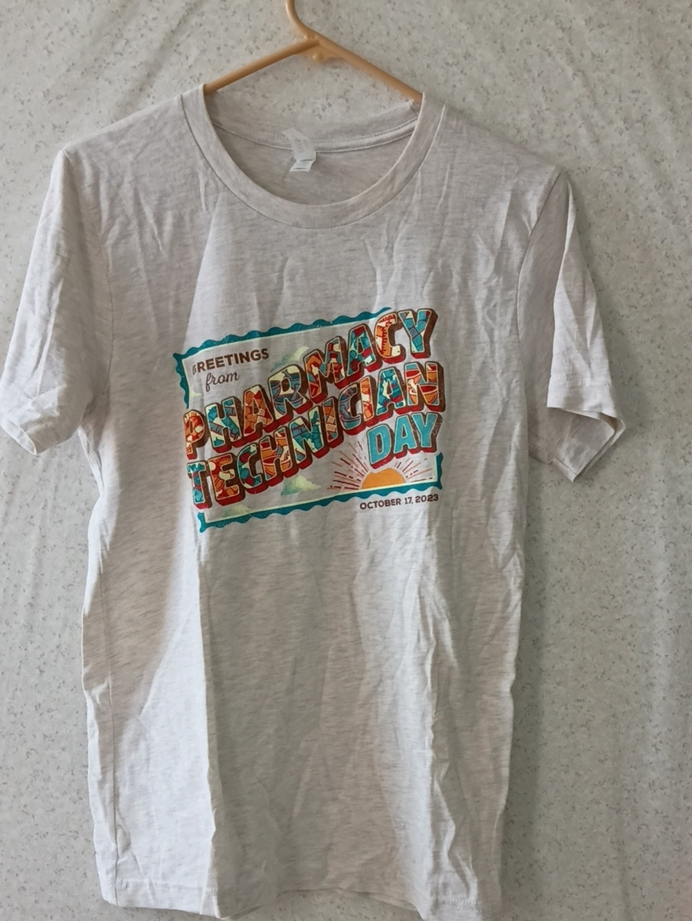 Bella Canvas White/Teal 'Pharmacy Technician Day' Graphic Tee